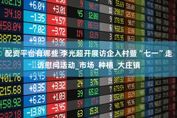 配资平台有哪些 李光超开展访企入村暨“七一”走访慰问活动_市场_种植_大庄镇